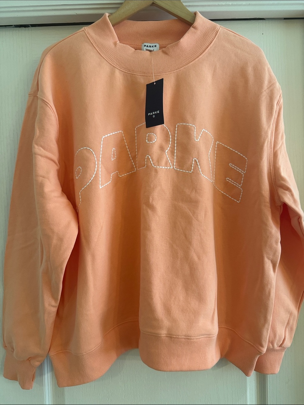 Parke Mockneck Pullover Sweatshirt - Peach Orange L/XL